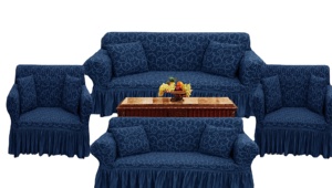 Funda de Sofá Elástica Universal de Jacquard de Alta Calidad con Falda, Tela Floral para Sala de Estar, Protección para Bodas y Fiestas - Product Image 4