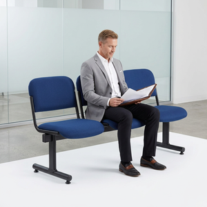 Canapé de bureau commercial KINSHA, moderne, en tissu, trois places, base en métal, pour la maison, le bureau, l'école, l'hôpital, la banque, mobilier de bureau - Product Image 1