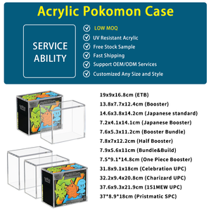 Boîte d'entraînement Pokémon Elite en acrylique magnétique transparent moderne, épaisseur 6 mm, support d'affichage écologique pour vitrine de magasin - Product Image 3