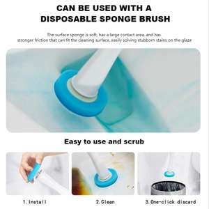 Toilet <strong>Brush</strong> Long Handle Smart Toilet <strong>Cleaning</strong> <strong>Brush</strong> <strong>Electric</strong> Toilet <strong>Cleaning</strong> <strong>Brush</strong> for Bathroom - Product Image 4