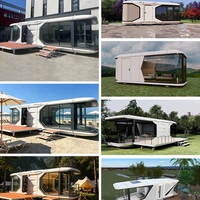 Hôtel capsule spatiale de luxe, chambre modulaire préfabriquée, maison mobile