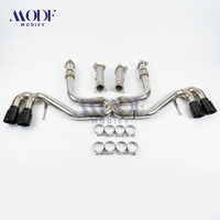 Système d'échappement pour Chevrolet Corvette C8 6.2L |   Collecteurs à haut débit + Tuyau intermédiaire en X + Système d'échappement Catback |   Pointes noires ou bleu brûlé