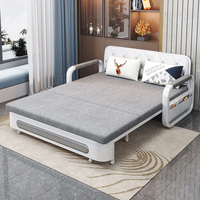 Sofá Cama Plegable Moderno de Tela con Estructura Metálica y Espuma Viscoelástica de 3 Plazas para Sala de Estar Familiar, Uso Multifuncional, Gran Venta