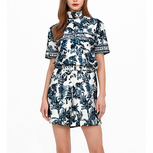 Offre Spéciale nouvelle marque de luxe femmes vêtements femmes été ensemble à manches courtes imprimé concepteur luxe femmes ensemble - Product Image 6