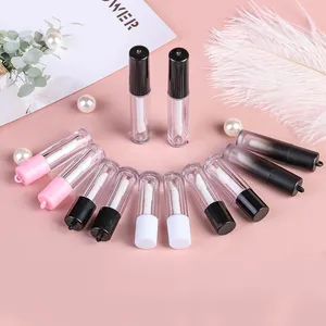 0.8ml 1.2ml Liquid Lipstick Tube Private Label DIY Empty Lip Gloss Container Mini Pink Lip Gloss Tube with hook for Sample