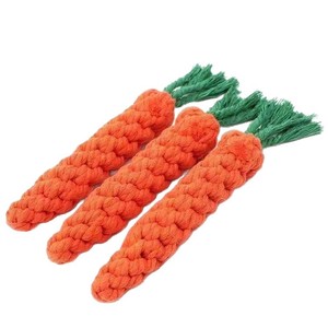 Juguetes de cuerda de algodón para perros, con forma de zanahoria, juguete duradero para masticar, para jugar en interiores, para mascotas - Product Image 5