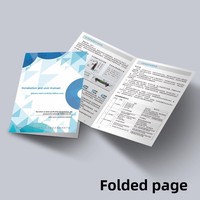 Manuels d'introduction pliés, brochures pliées en deux, en trois, en quatre, dépliants promotionnels, catalogues à pages couleur, livrets imprimés en offset