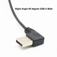 Cable de Extensión de Datos USB en Espiral con Conector USB-A Macho a Micro-B Macho en Ángulo Recto de 90 Grados, con Conductores de Cobre Puro para Computadora