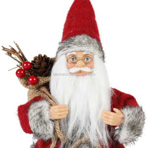 Set di <span class=keywords><strong>3</strong></span> Decorazioni Natalizie da 8 Pollici, Babbo Natale Ornamentale da Appendere all'Albero, Statuette Tradizionali in Tessuto con Scatola - Product Image 4