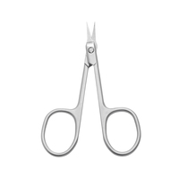 Ciseaux de beauté personnalisés en gros, ciseaux à ongles en métal à pointe fine pour le soin des ongles
