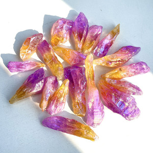 Piedra de Cristal Natural en Bruto con Galvanoplastia Tipo Diente, Galvanoplastia Multicolor en el Núcleo, Piedra de Cristal en Bruto para el Hogar - Product Image 2