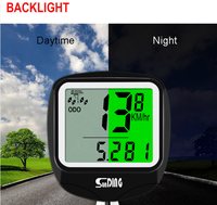 Stopwatch Sepeda Komputer, Speedometer Sepeda Tahan Air Odometer dengan Tampilan LCD Digital