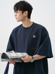 T-shirt Oversize a Maniche Corte con Stampa <span class=keywords><strong>Cartoon</strong></span>, Leggera e Traspirante, in Cotone, Dettagli <span class=keywords><strong>Vintage</strong></span>, da Uomo, Primavera Estate - Product Image 4
