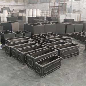 En fibre de verre béton <span class=keywords><strong>ardoise</strong></span> rectangulaire la plantation de fleurs creux pots - Product Image 5