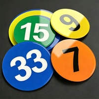 Plaques numérotées en acrylique, chiffres en plastique, numéros de poste de travail, étiquettes d'équipement, panneaux de rayonnage pré-perforés, numéros de table, étiquettes de casier