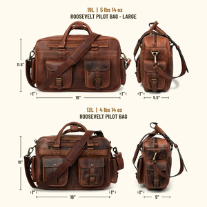 Sac messager style aviateur en cuir de buffle vieilli, avec double poche à rabat avant et ferrures métalliques antiques, idéal pour <span class=keywords><strong>avocat</strong></span> et bureau - Product Image 6