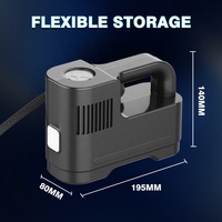 150PSI High Power Copper Nozzle Multifunction Portable Lighting Tire Pressure Pointer Hand Vehicle Wired Tyre Inflator