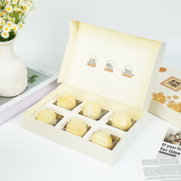 Boîte cadeau en papier personnalisée avec logo, pour l'emballage de pâtisseries, matériau en papier de qualité supérieure, vente en gros, boîte réutilisable