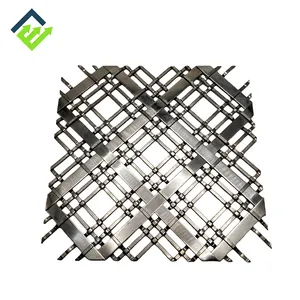 MF金属网建筑可调膨胀穿孔编织天花板墙板背景空间分隔器安全分级网