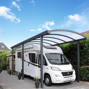 Abri de voiture en aluminium Makro, design simple, abri de jardin, <span class=keywords><strong>garage</strong></span>, auvent extérieur, toit incurvé mobile, abri de voiture, stationnement de voiture, taille personnalisable - Product Image 6
