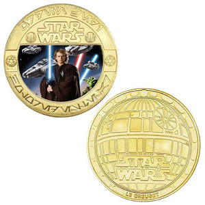Moneda Conmemorativa Metálica con Temática de Películas Americanas, Moneda de Oro de Doble Cara con Diseño de <span class=keywords><strong>Guerrero</strong></span> Negro, Artículo de Colección en Oferta - Product Image 4