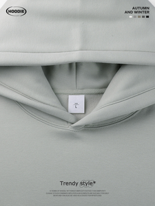 Venta al por mayor personalizado 350g Drop-Shoulder Sudadera con capucha de moda de manga larga Unisex deportes Casual para hombres mujeres invierno americano - Product Image 4