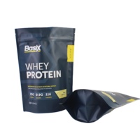 Sacs en aluminium Doypack avec fermeture à glissière pour emballage de protéines de lactosérum en poudre, compléments sportifs, 250g, 500g, 1kg