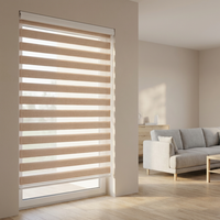 Stores zébrés d'usine en polyester double couche isolants thermiquement et insonorisants pour fenêtres à la française, multi-tissus, faciles à installer