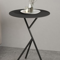 Table basse latérale ronde durable de style de conception de ferme en métal pour le patio de salon