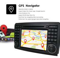 IPoster pemutar radio mobil layar sentuh, pemain radio mobil layar sentuh Double din 7 inci Android untuk Mercedes Benz ml-class W164 navigasi gps