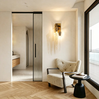 Lustres en cristal longs à LED de luxe haut de gamme, nouvelle tendance, combinaison d'éclairage suspendu pour villa