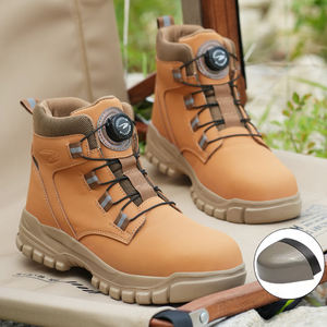 Scarpe Antinfortunistiche Originali in Vera Pelle con Punta in Acciaio, Stile Moda Personalizzato, Modello Alto Invernale per Uomo, Suola Antiperforazione - Product Image 1