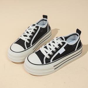 Zapatos de Tacón con Cordones para Caminar, Nueva Tendencia 2025, Casuales, Transpirables, Impermeables, con Plataforma, de Lona Blanca - Product Image 2