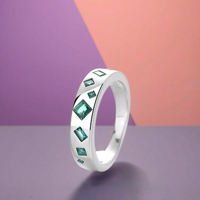 Bague d'articulation pour femmes en argent 925 de style vintage grosse incrustation fête d'anniversaire de mariage rhodium 18 carats bagues fines à la mode cadeau