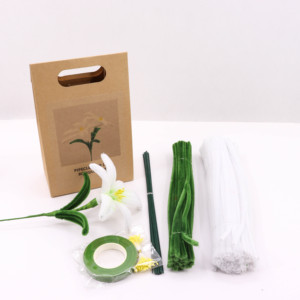 Drôle de Haute Qualité Durable DIY Artisanat Chenille Tiges Tuyau Nettoyeur Bouquet Fleur Jouets Polyester + Acier pour Mère Mariage - Product Image 4