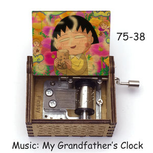 Caja Musical de Madera con Diseño de Anime Chibi Maruko Chan, Impresión a Color, Tema de Reloj de Mi <span class=keywords><strong>Abuelo</strong></span>, Encantador <span class=keywords><strong>Regalo</strong></span> para Niños 75 - Product Image 5