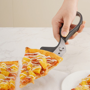 Accessoires de cuisine Gadget <span class=keywords><strong>en</strong></span> acier inoxydable, une main <span class=keywords><strong>2</strong></span> <span class=keywords><strong>en</strong></span> <span class=keywords><strong>1</strong></span>, spatule de cuisson, trancheuse, <span class=keywords><strong>ciseaux</strong></span> à <span class=keywords><strong>Pizza</strong></span>, coupe et serveur - Product Image 4