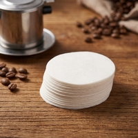 Filtres à café ronds professionnels écologiques en papier, en pâte de bois naturelle non blanchie, jetables, de qualité alimentaire