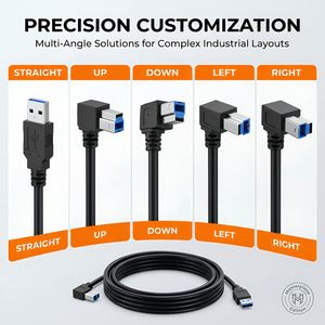 Cable USB 3.0 Personalizado LUNGKAY, Macho Tipo A a Multiángulo Tipo B, 5Gbps 3A, Carga Rápida, Conductor de Cobre Estañado, Revestimiento de PVC para Impresora - Product Image 2