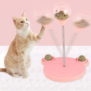 Nuovo giocattolo per gatti con pallina oscillante per perdita di cibo giocattolo resistente al morso <span class=keywords><strong>Tumbler</strong></span> per gatto Stick automatico per animali domestici forniture per giocattoli - Product Image 1