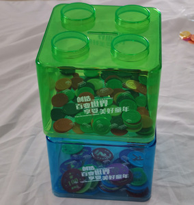 Alcancía con Forma de Caja, Personalizable con Logotipo, Bloque Transparente de PS para Monedas - Product Image 4