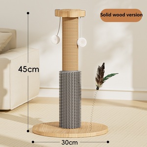 Arbre à chat en bois durable avec support pour pattes de chat, poteau à gratter, structure d'escalade pour l'auto-divertissement, la relaxation, planche à gratter - Product Image 2