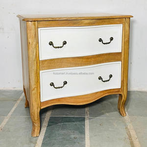 Vente en gros d'usine de meuble de rangement nordique simple et moderne en bois massif meuble de salon commode buffet à tiroirs 2 tiroirs - Product Image 1
