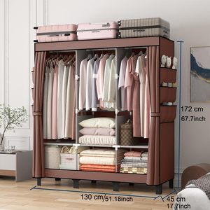 Étagère de rangement pliable en PVC imperméable pour vêtements, grande capacité, design durable, pour chambre à coucher - Product Image 4