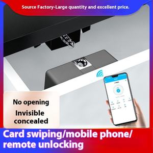 Serrure de tiroir NFC intégrée sans perçage pour armoire de maison, verrou antivol pour classeur de bureau - Product Image 5