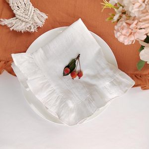 Placemat Franse servetdoek theedoek gegolfde effen kleur pastorale stijl aanpasbare warmte-isolerende mat voor thuis en restaurant - Product Image 3