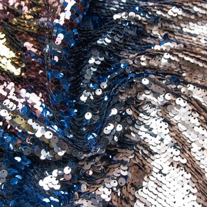 Có thể đảo ngược Nàng Tiên Cá 100% polyester Net Jersey sang trọng bạc trắng thêu sequined Ren Vải căng thêu - Product Image 5