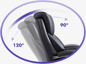 Silla de Oficina Ergonómica Ajustable de Diseño Moderno <span class=keywords><strong>y</strong></span> Lujoso, con Respaldo Alto, Tapizada en Cuero Sintético Negro <span class=keywords><strong>y</strong></span> Marrón, con Ruedas - Product Image 6