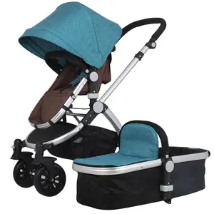 Poussette pour bébé de luxe en usine Landau pour bébé 3 en 1 Hotmom avec siège auto Porte-bébé pour nouveau-né