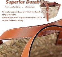 Sac à main en paille tissée naturelle, sac de luxe de créateur, sacs à bandoulière mode avec logo personnalisé, sacs à main pour femmes
